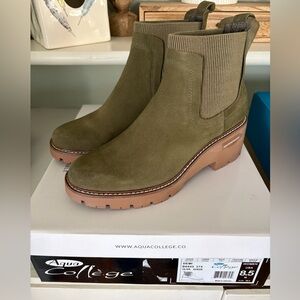 Aqua College Women's Olive Waterproof Ankle Boots